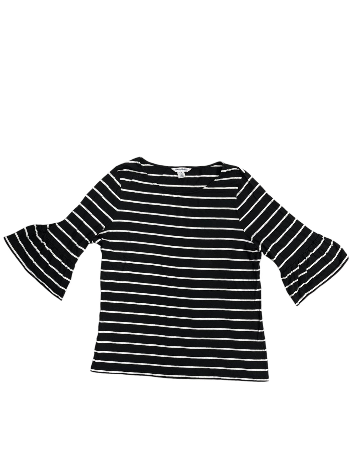 Top 3/4 Sleeve By Tommy Bahama In Black & White, Size: L