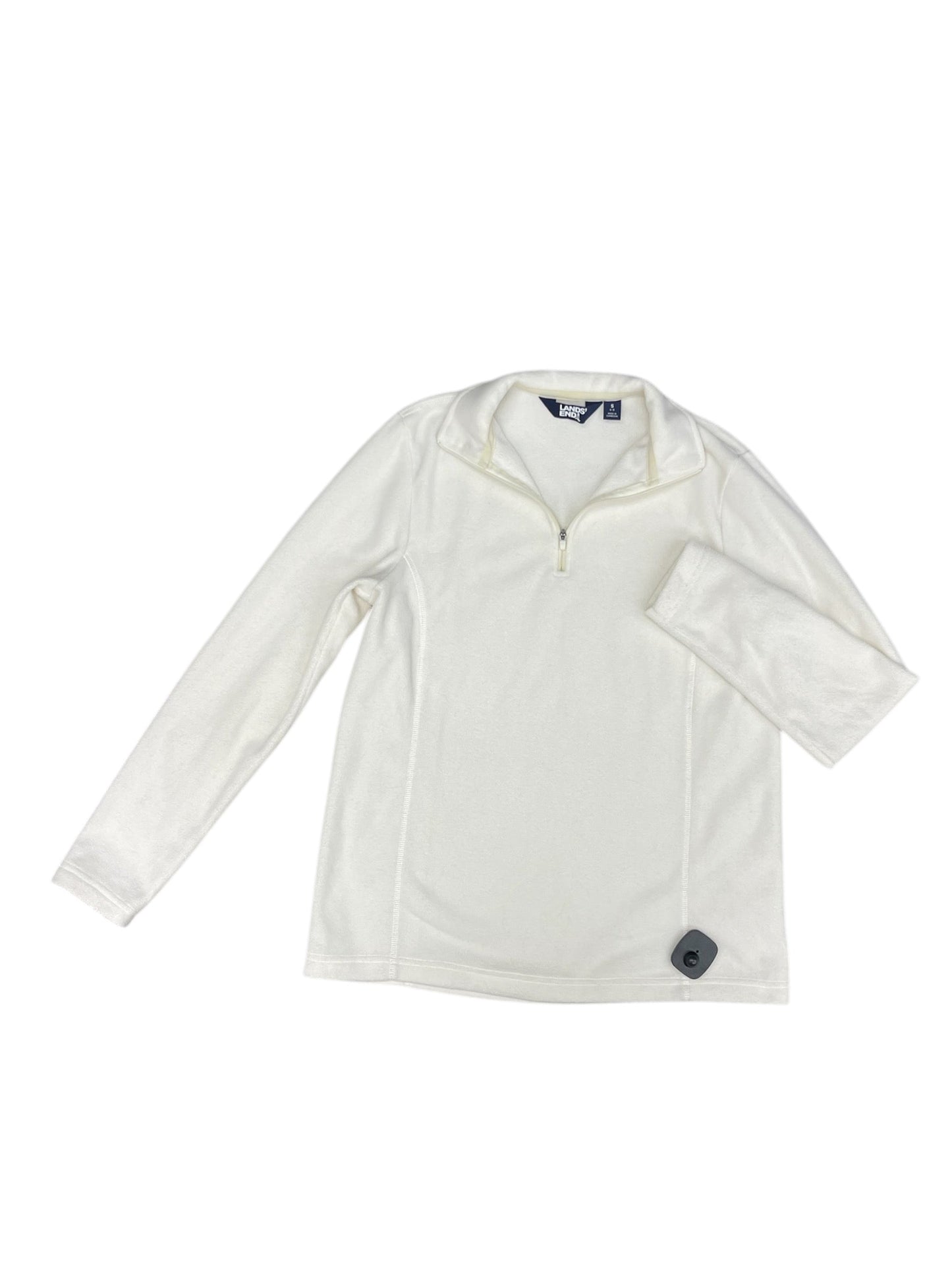 Jacket Fleece By Lands End In White, Size: S