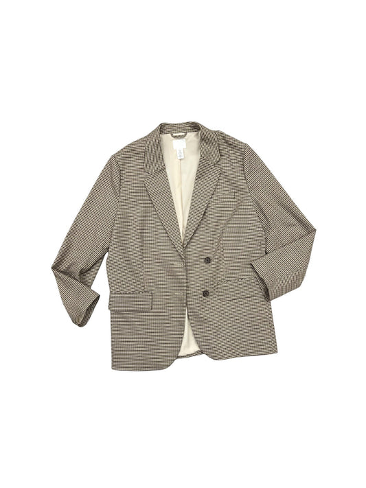 Blazer By H&m In Brown & Cream, Size: M