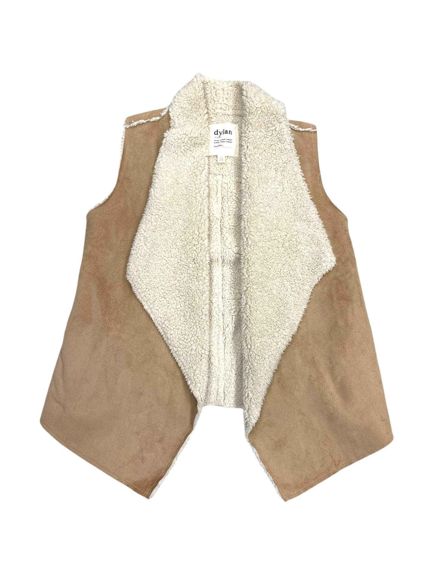 Vest Faux Fur & Sherpa By Dylan In Brown, Size: Xs