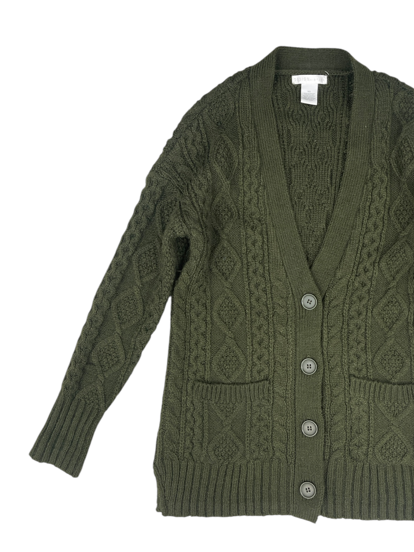 Cardigan By Design History In Green, Size: Xs