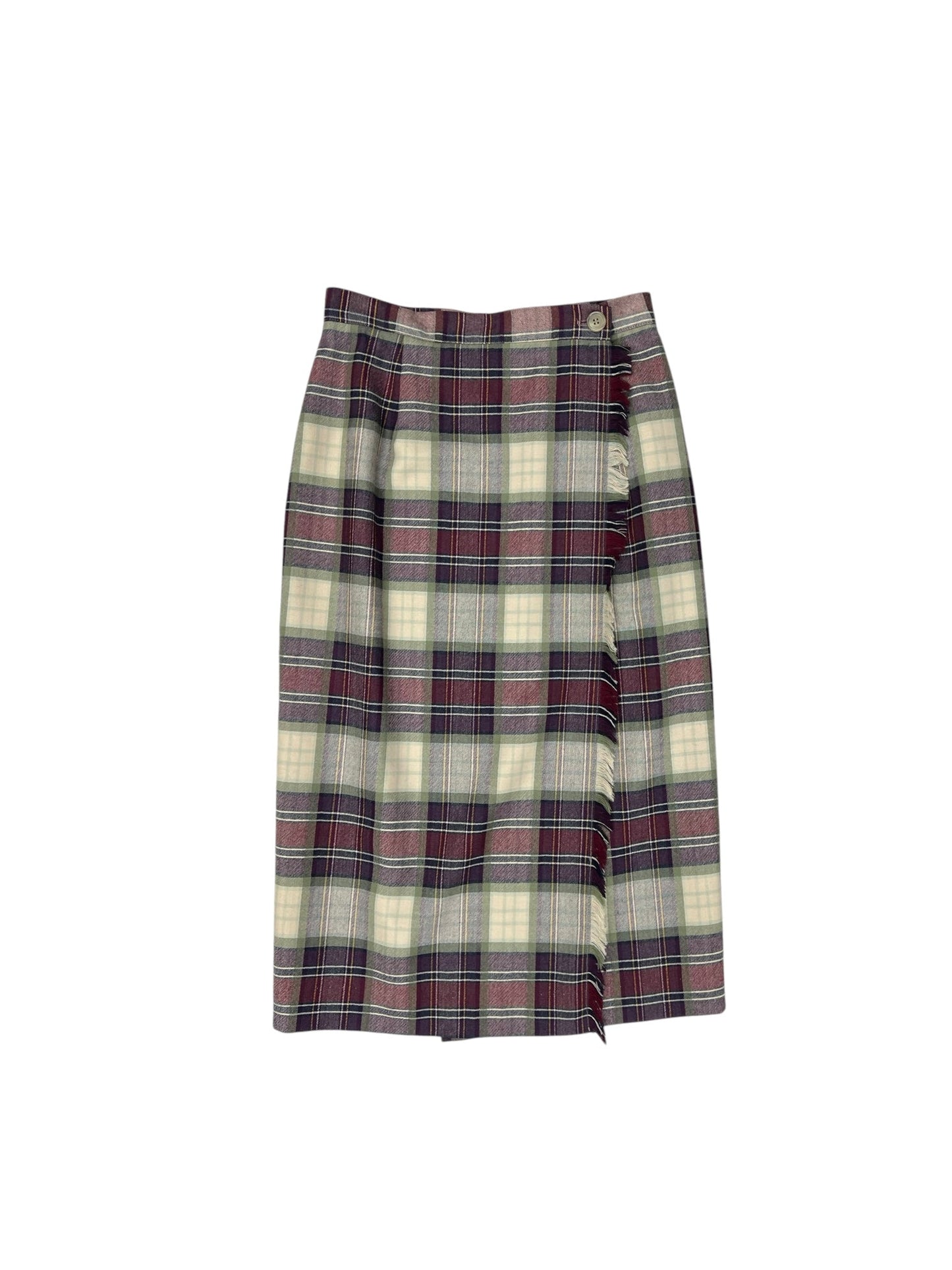 Skirt Midi By Talbots In Plaid Pattern, Size: 8