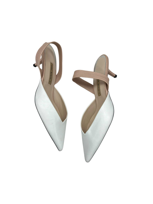 Shoes Heels Kitten By Zara In White, Size: 9