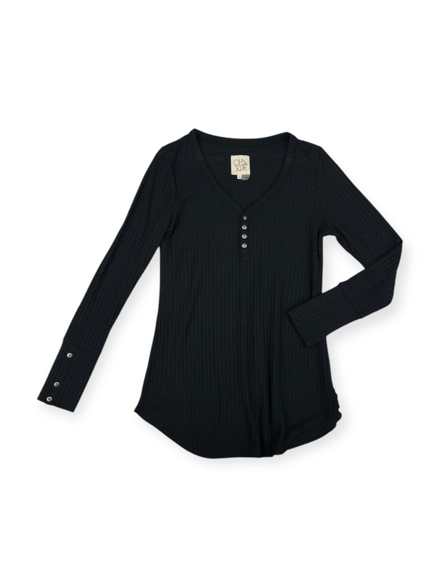 Top Long Sleeve By Chaser In Black, Size: M