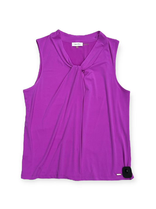 Top Sleeveless By Calvin Klein In Purple, Size: 1x