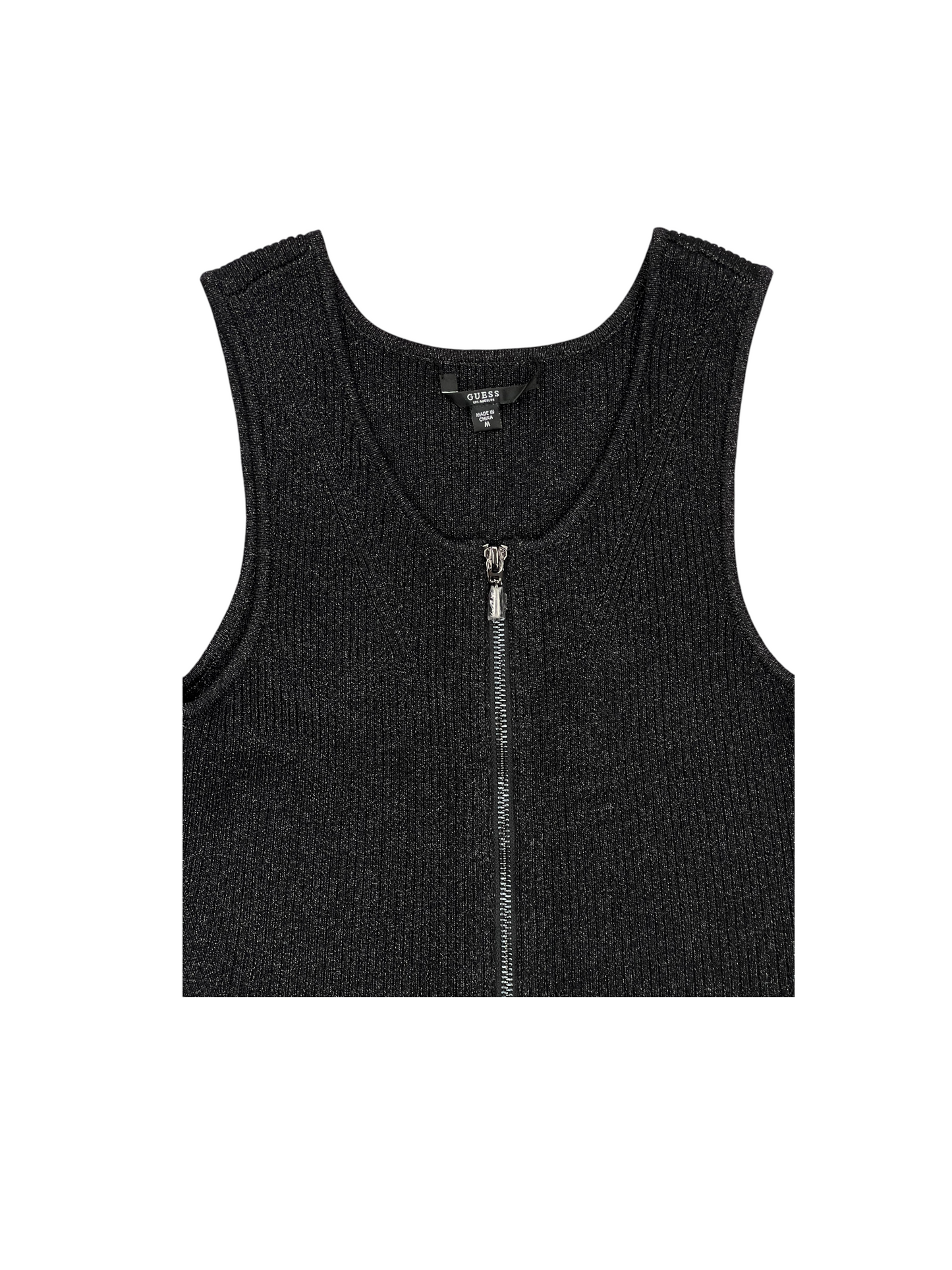 Top Sleeveless By Guess In Black, Size: M