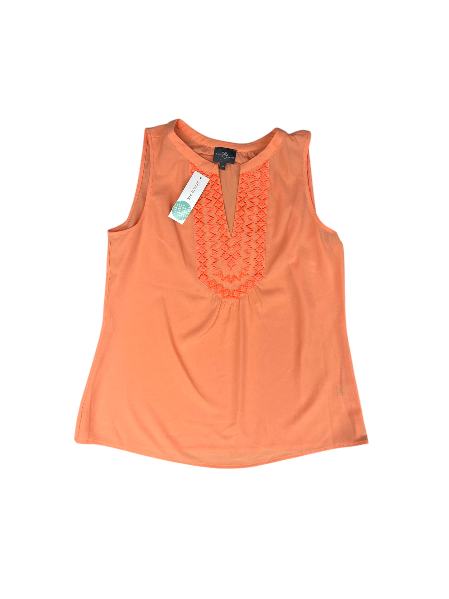 Top Sleeveless By Market & Spruce In Orange, Size: S