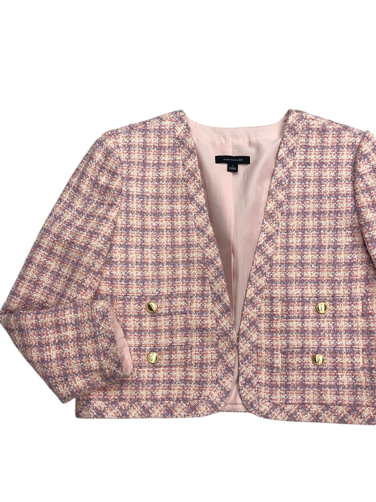 Blazer By Ann Taylor In Pink, Size: 4