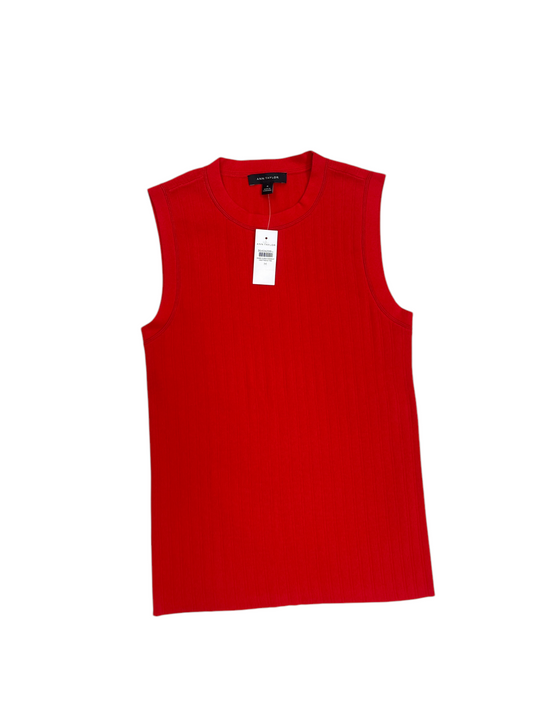 Top Sleeveless By Ann Taylor In Red, Size: M