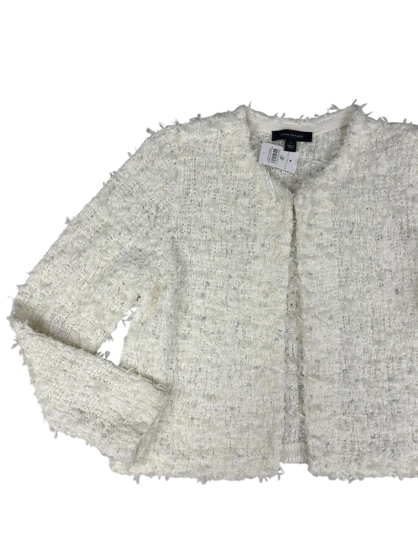 Cardigan By Ann Taylor In White, Size: L