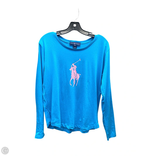 Top Long Sleeve By Ralph Lauren In Blue, Size: Xl