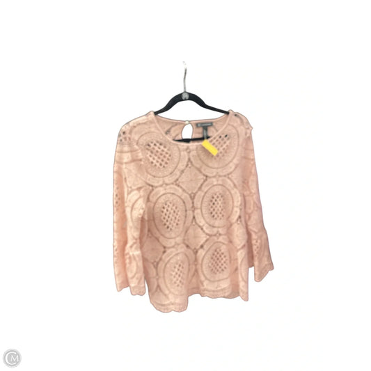 Top Long Sleeve By Inc In Pink, Size: Xl