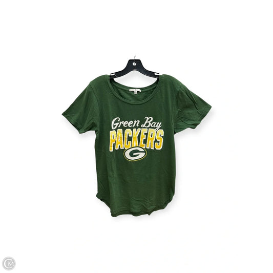 Athletic Top Short Sleeve By Junk Food In Green, Size: S