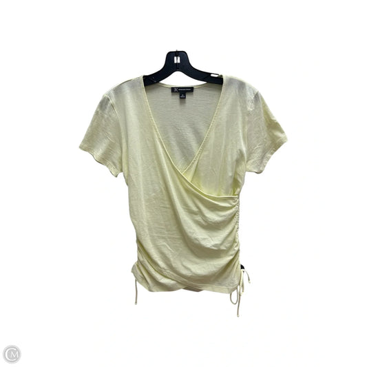 Top Short Sleeve By Inc In Yellow, Size: M