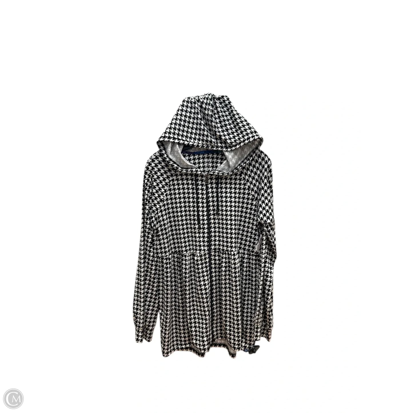 Sweatshirt Hoodie By Lug In Black & White, Size: M