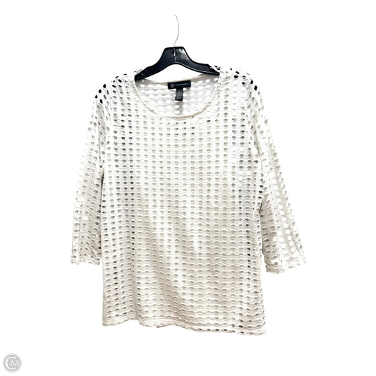 Top 3/4 Sleeve By Inc In White, Size: L