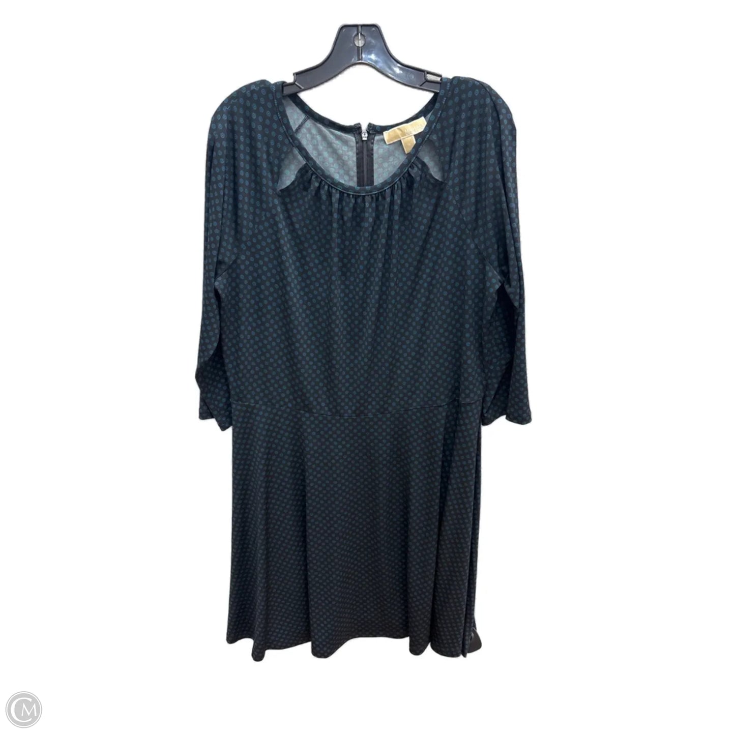 Dress Casual Midi By Michael By Michael Kors In Black & Blue, Size: 1x