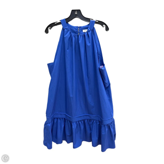 Dress Casual Midi By Calvin Klein In Blue, Size: 14