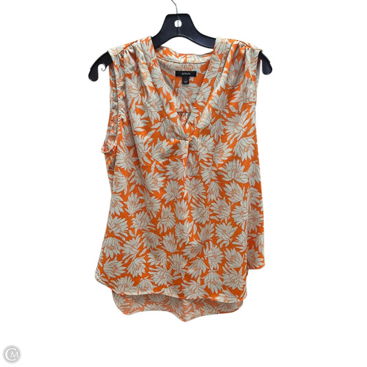 Top Sleeveless By Alfani In Orange, Size: L