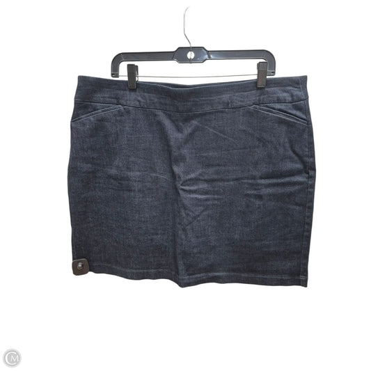 Skort By Croft And Barrow In Blue Denim, Size: 2x