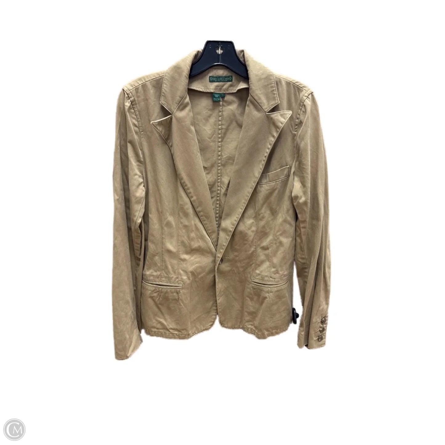 Blazer By Lauren By Ralph Lauren In Tan, Size: L