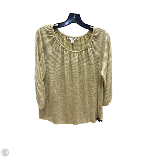 Top Long Sleeve By Sonoma In Yellow, Size: L
