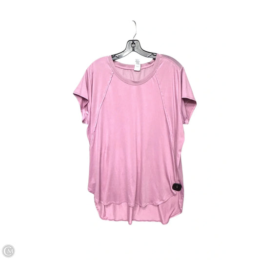 Athletic Top Short Sleeve By Champion In Pink, Size: Xxl