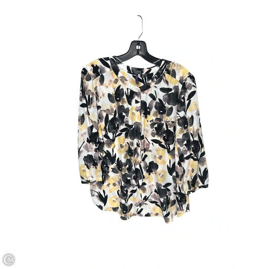 Top Long Sleeve By Not Your Daughters Jeans In Black & Pink, Size: Lp