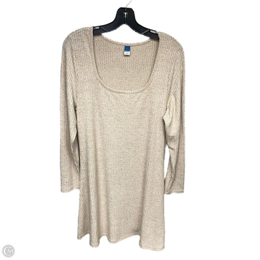 Dress Casual Midi By Old Navy In Cream, Size: L
