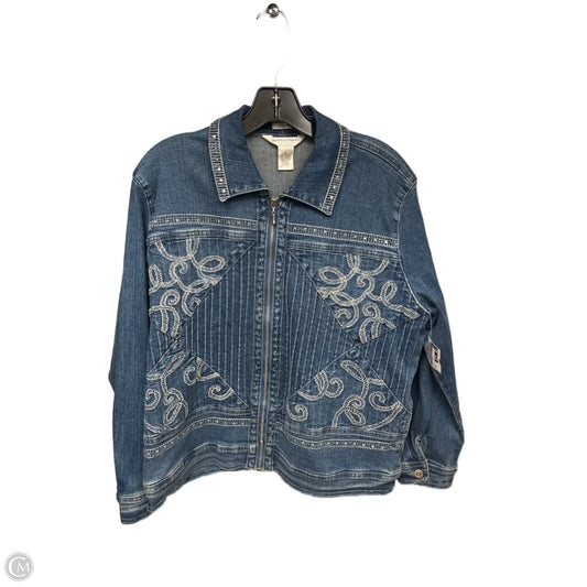 Jacket Denim By Clothes Mentor In Blue, Size: Lp