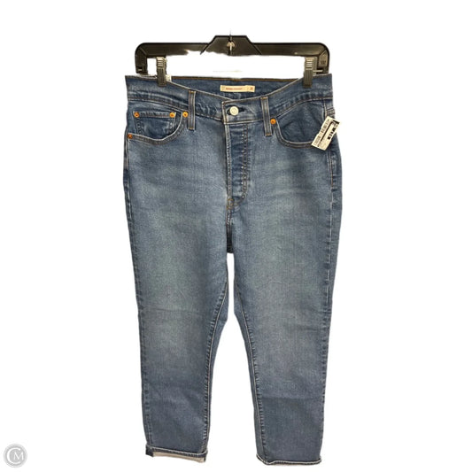 Jeans Straight By Levis In Blue Denim, Size: 12