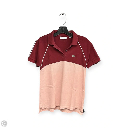 Athletic Top Short Sleeve By Lacoste In Red