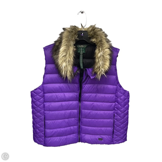 Vest Puffer & Quilted By Lauren By Ralph Lauren In Purple, Size: 3x
