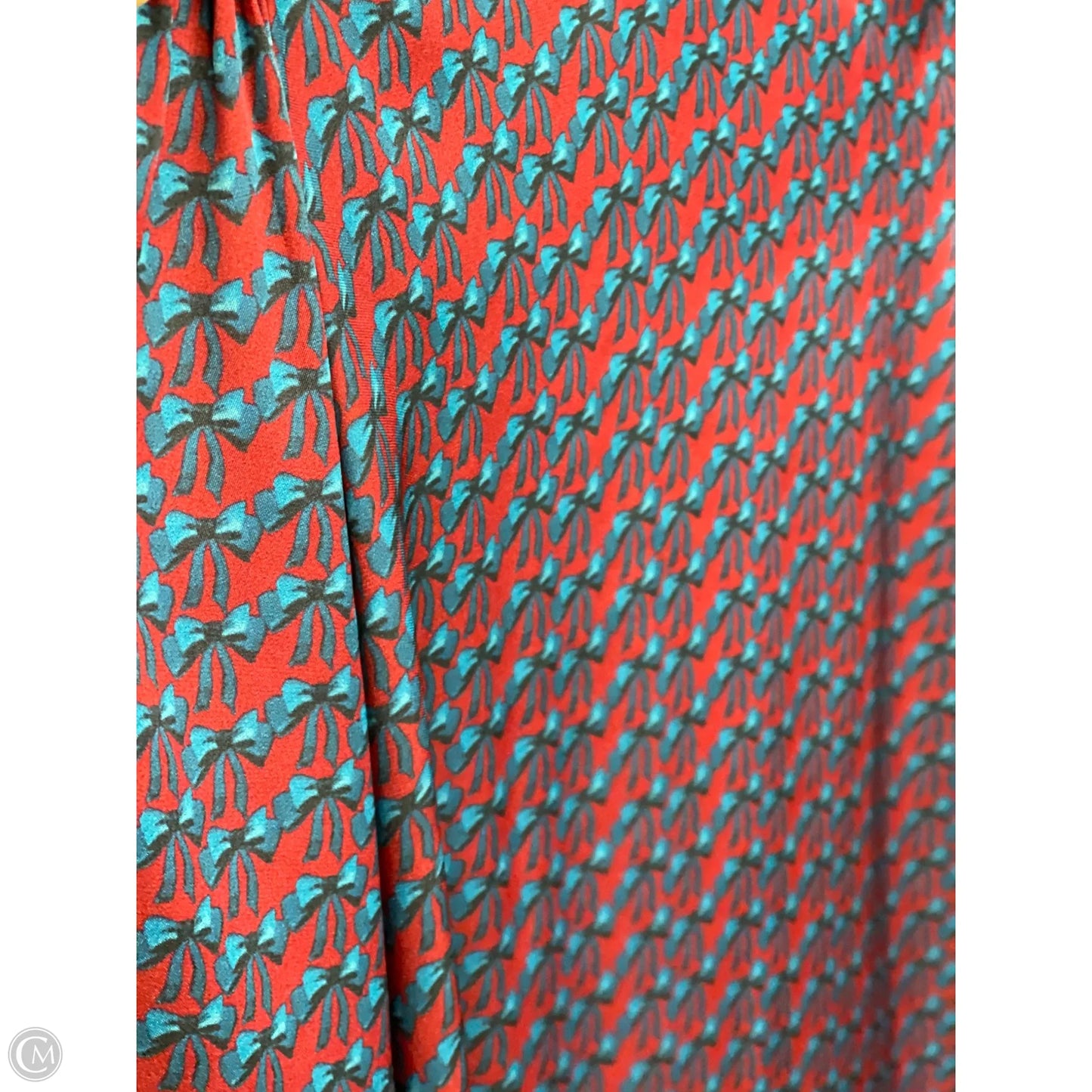 Top Long Sleeve By Tucker In Blue & Red, Size: M