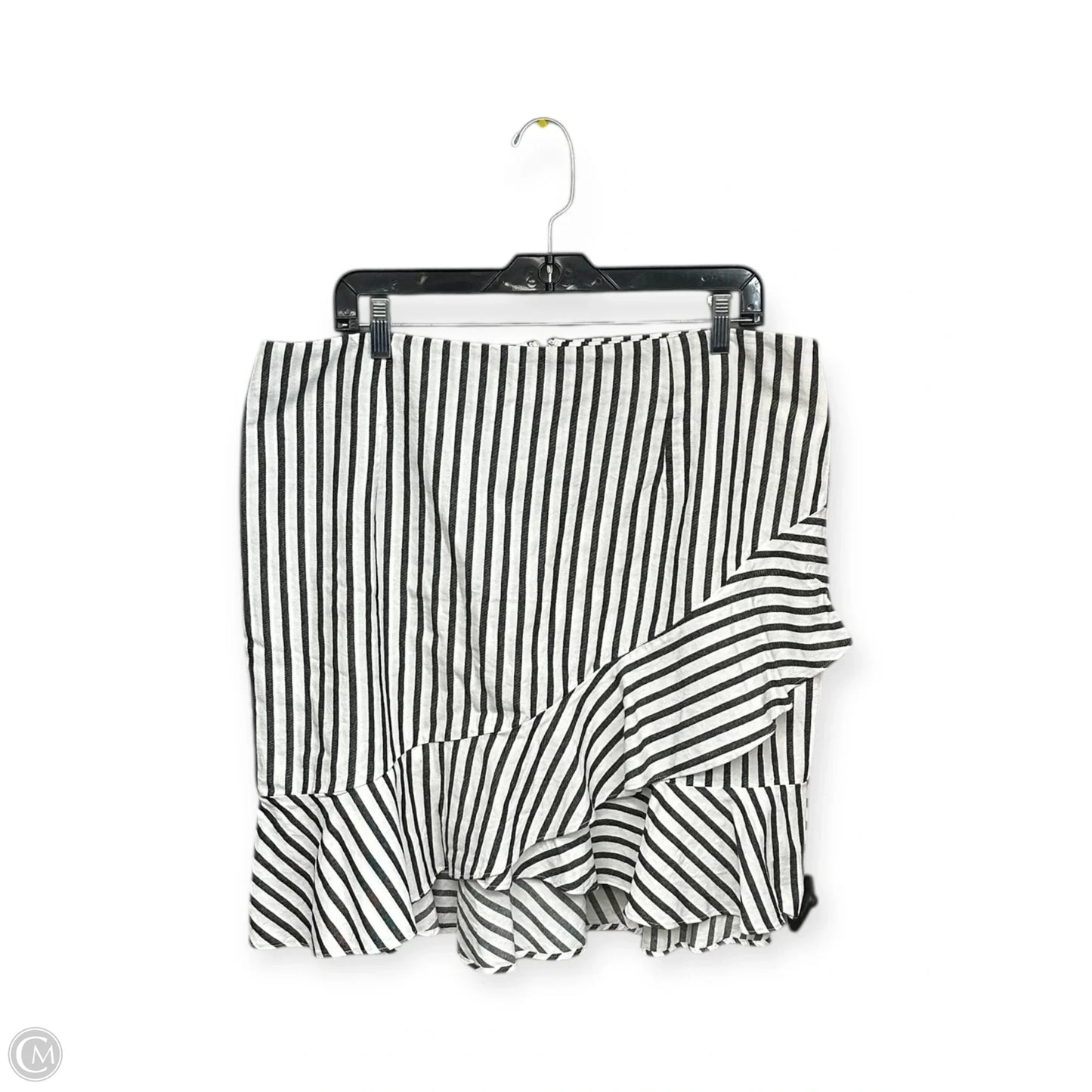 Skirt Midi By A New Day In Striped Pattern, Size: 18