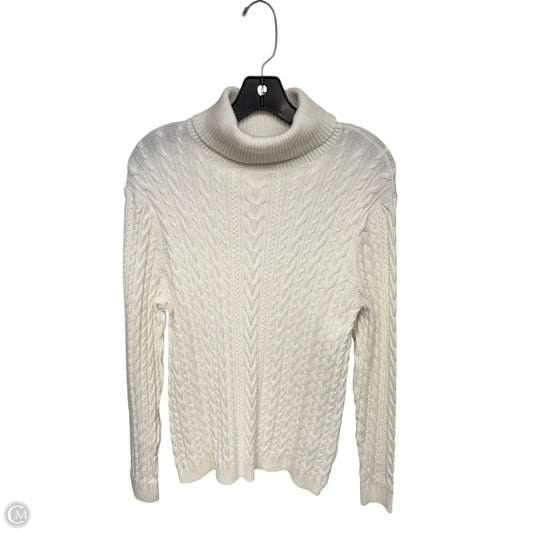 Sweater By Lands End In Cream, Size: Xl