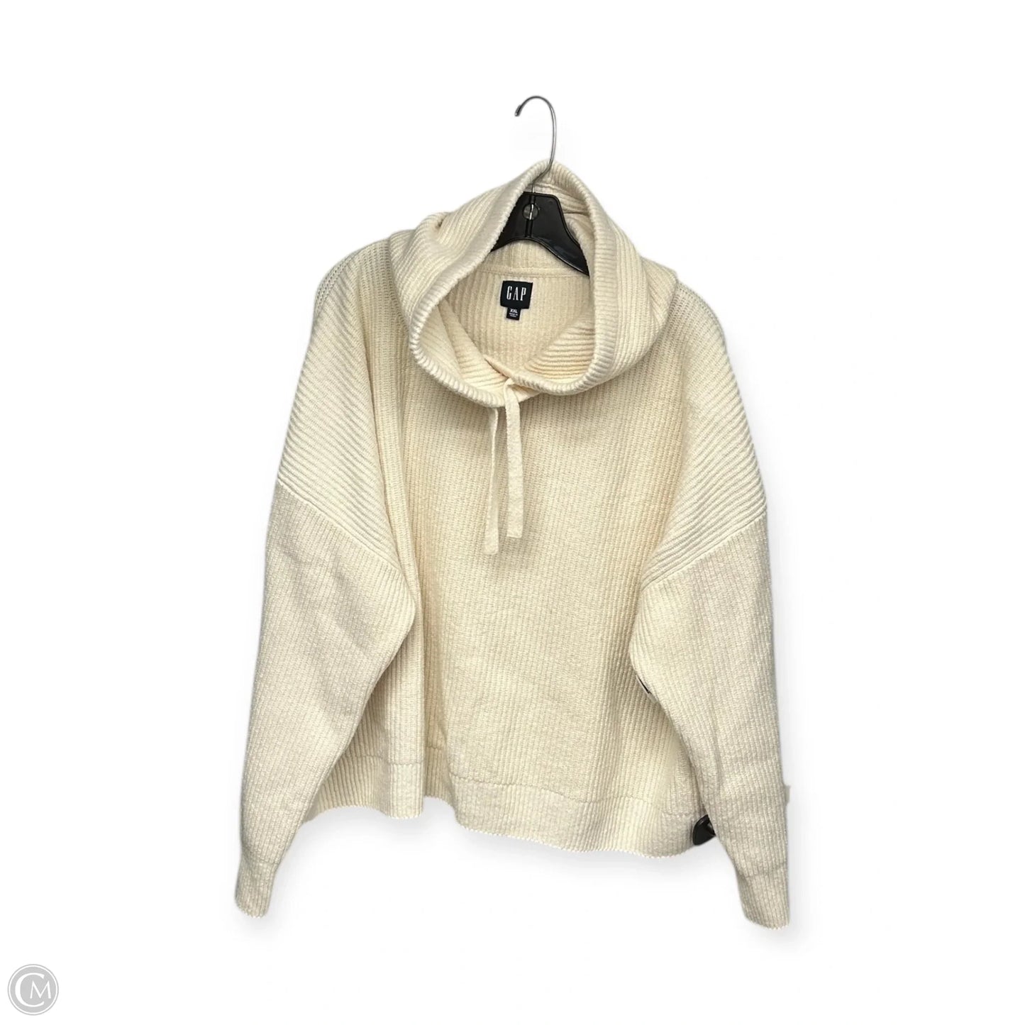 Sweatshirt Hoodie By Gap In Cream, Size: Xxl