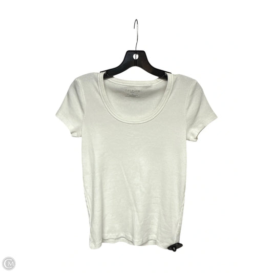 Top Short Sleeve Basic By Talbots In White, Size: Mp