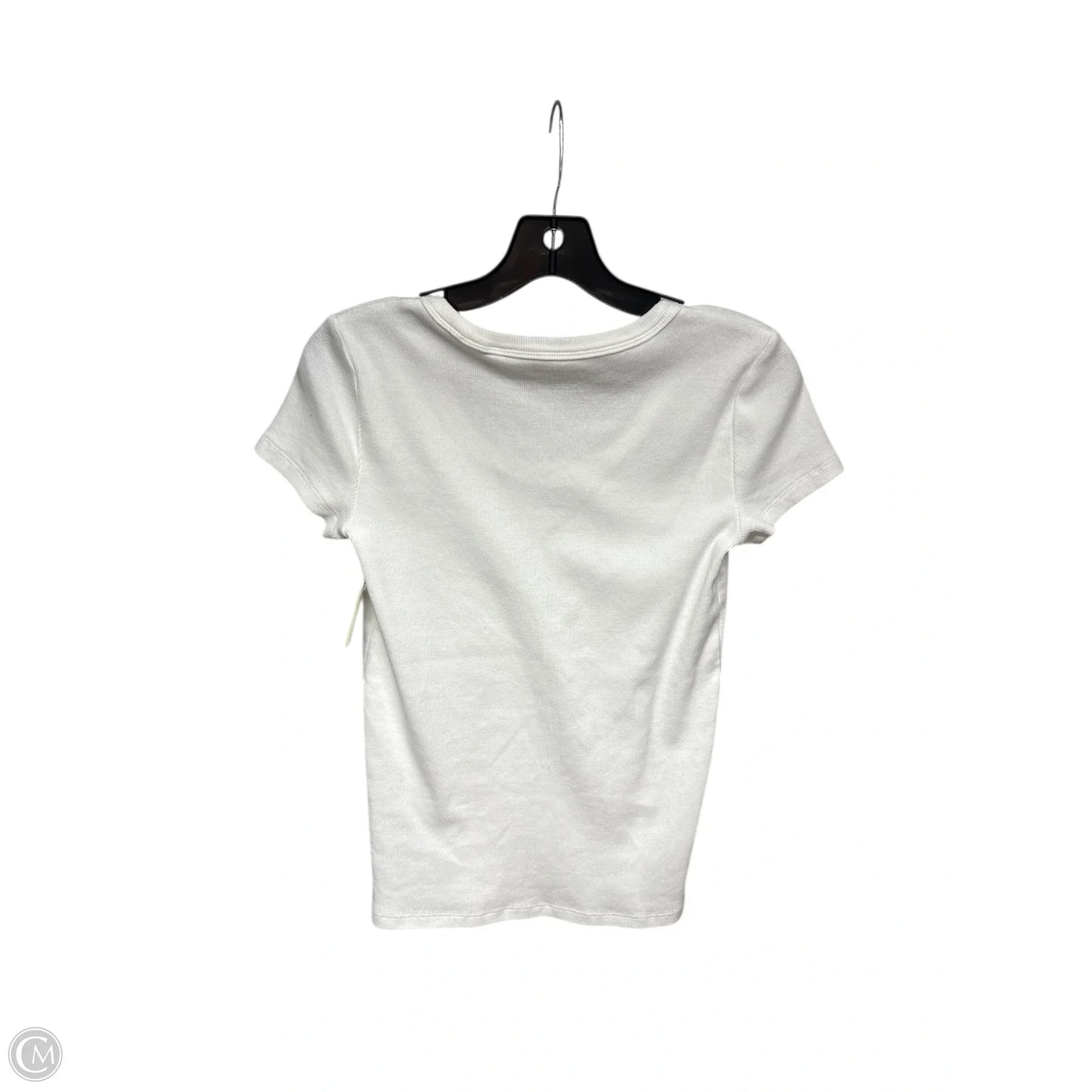 Top Short Sleeve Basic By Talbots In White, Size: Mp