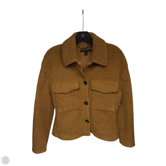 Jacket Faux Fur & Sherpa By Banana Republic In Brown, Size: S