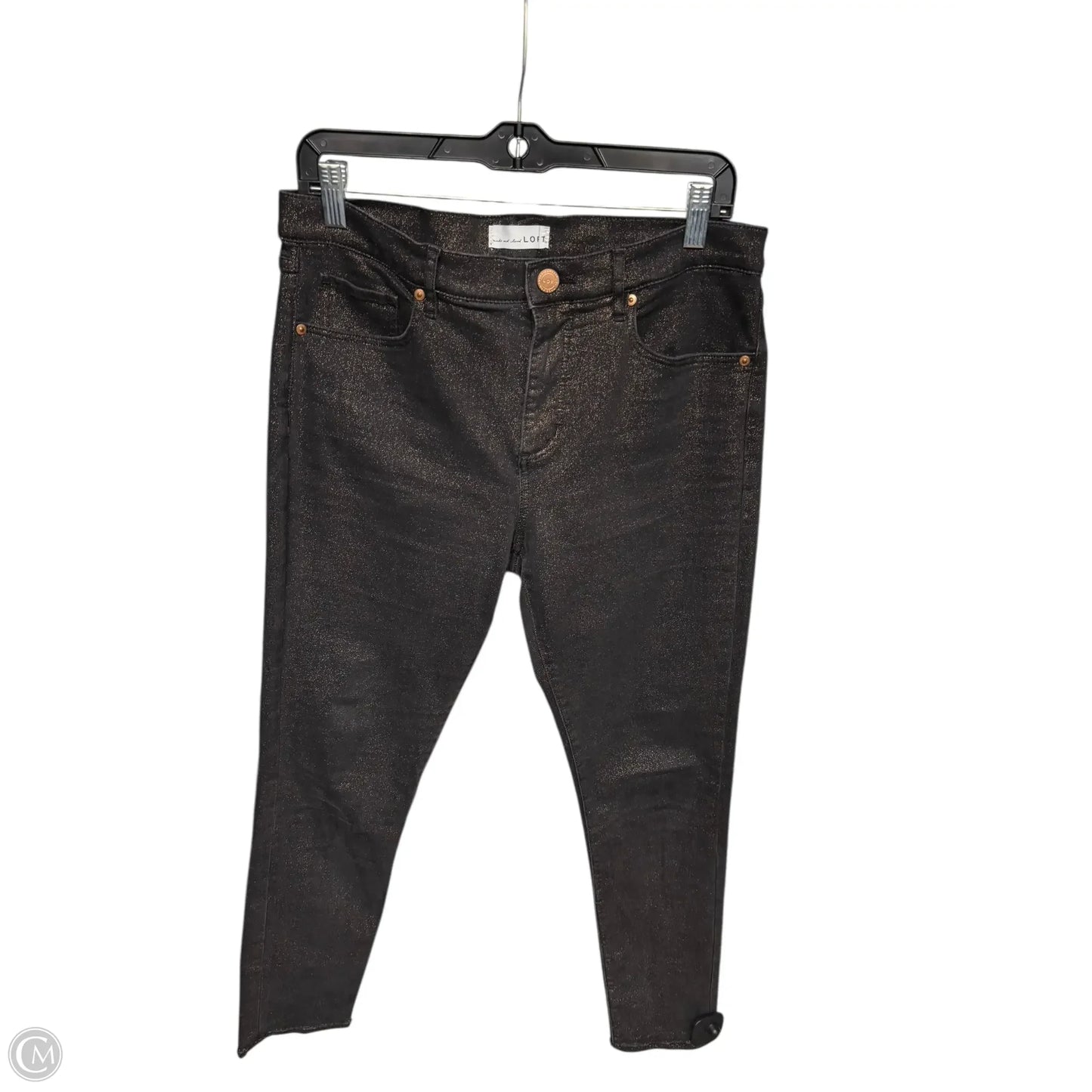 Jeans Skinny By Loft In Black, Size: 10