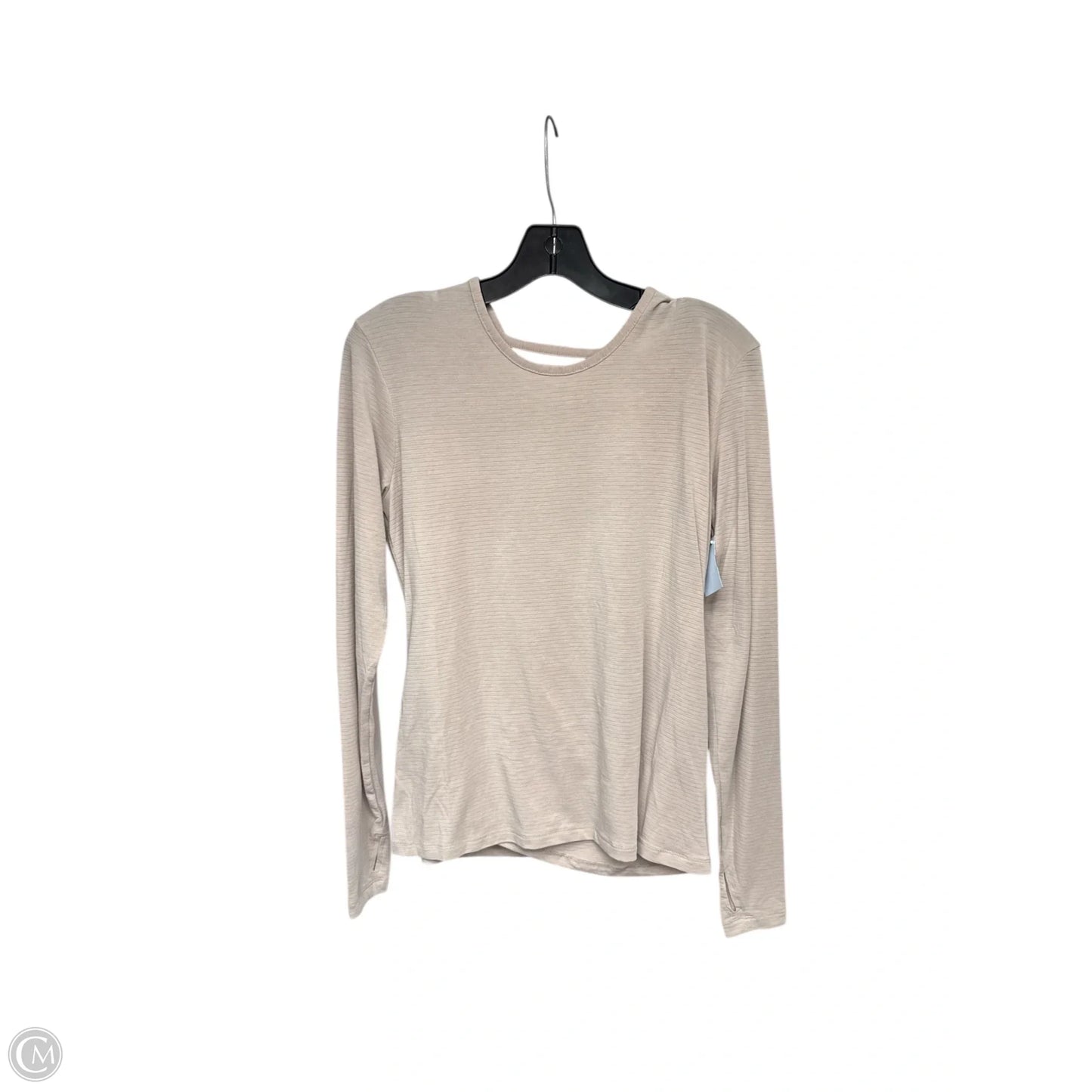 Athletic Top Long Sleeve Crewneck By All In Motion In Tan, Size: M
