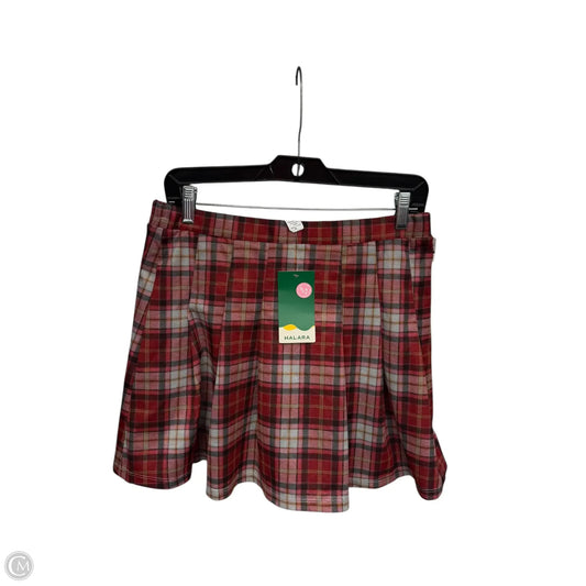 Skort By Halara In Plaid Pattern, Size: Xl