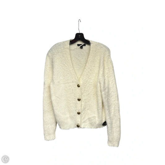Sweater Cardigan By Banana Republic In White, Size: L