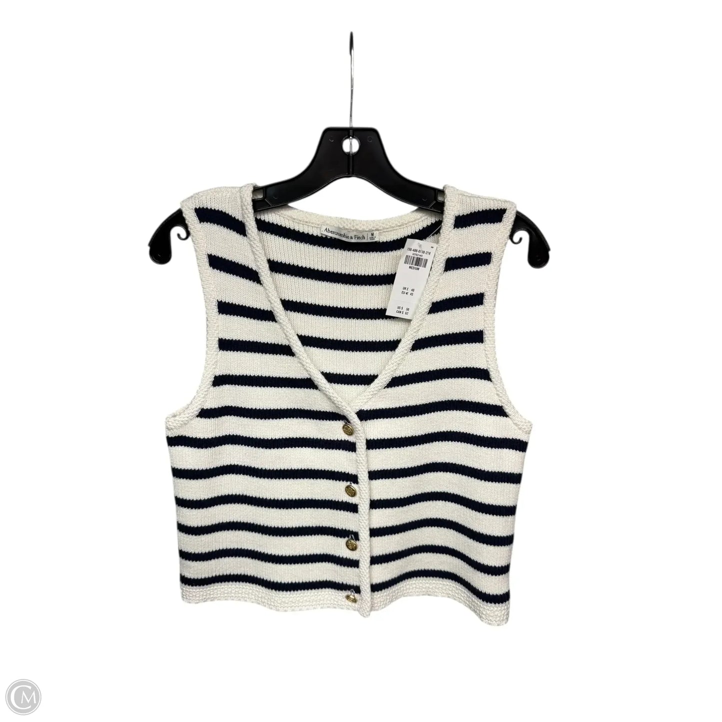 Top Sleeveless By Abercrombie And Fitch In Cream, Size: S