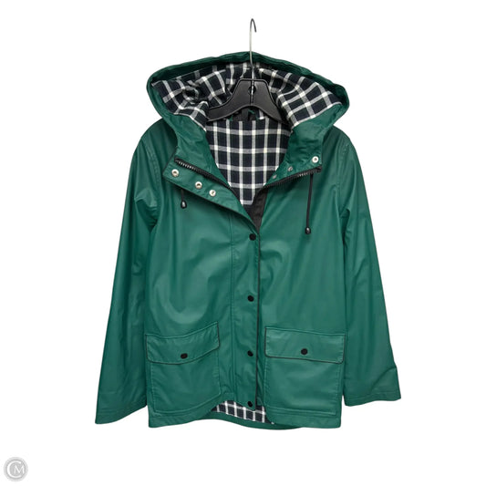 Coat Raincoat By Topshop In Green, Size: 8