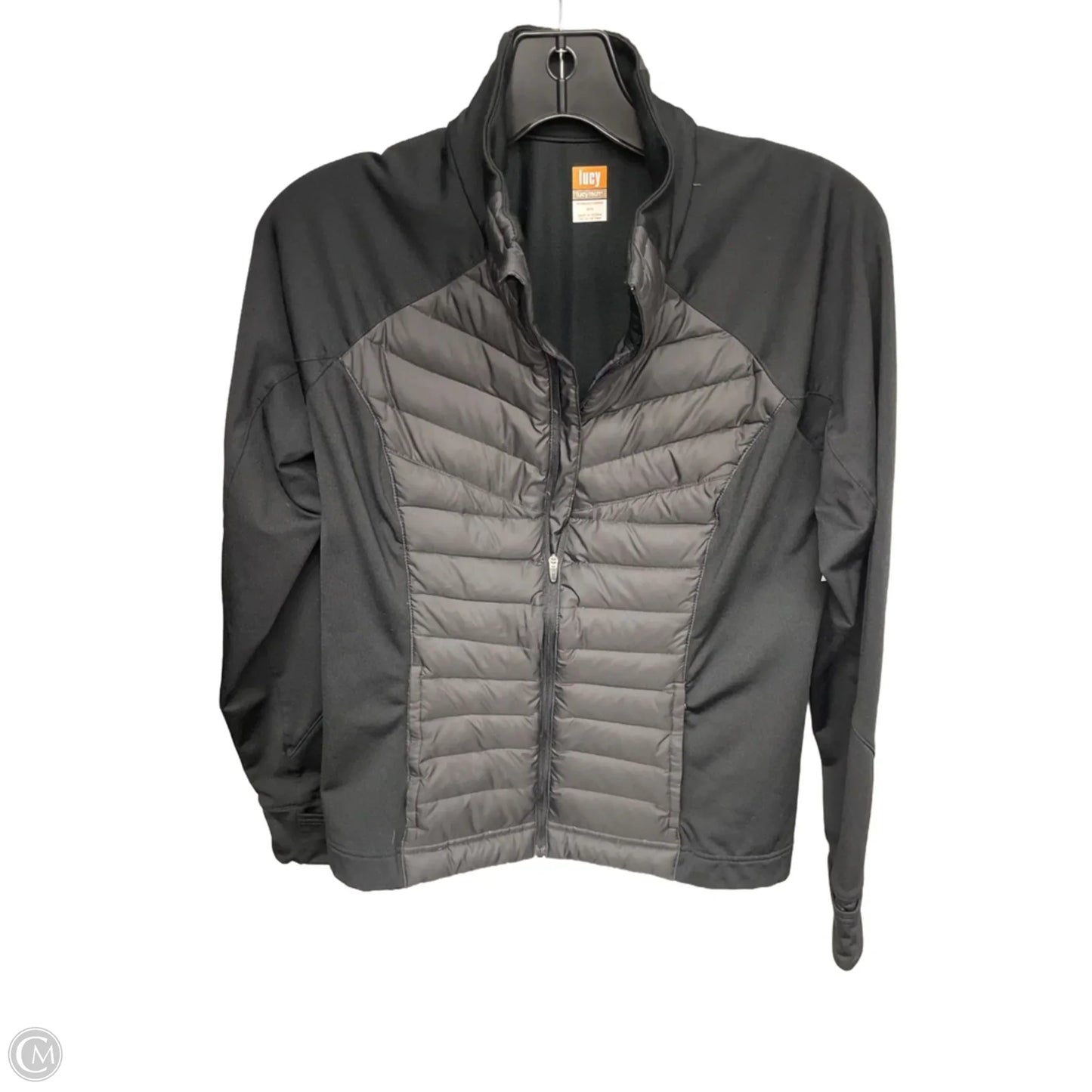 Athletic Jacket By Lucy In Black, Size: M