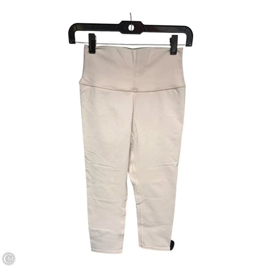 Athletic Leggings By Alo In Cream, Size: S