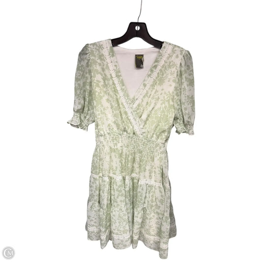 Dress Casual Midi By Taylor In Green & White, Size: M