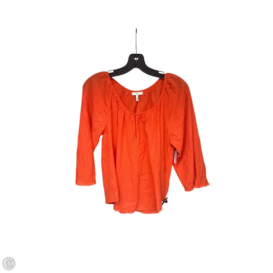 Top 3/4 Sleeve By Joie In Orange, Size: S